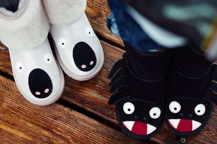 Putting the BOO in Halloween boots for kids.