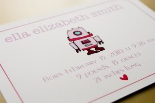 Celebrate your baby’s birth with robots