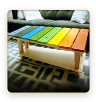 X is for that cool coffee table in your playroom