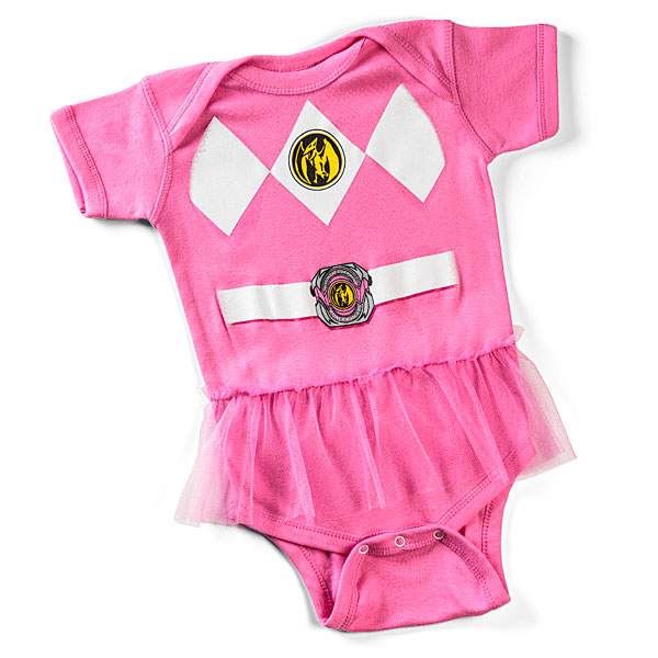 You need this Pink Power Ranger onesie, especially if the Terror Toad attacks.
