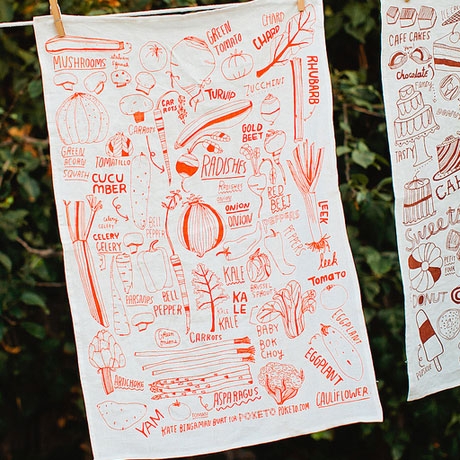 In season: tea towels as fresh as just-picked veggies